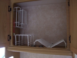 The interior of the cupboard