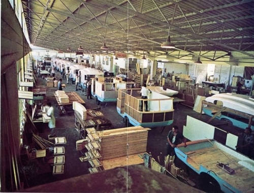 Inside of the GYPSEY Caravan factory.