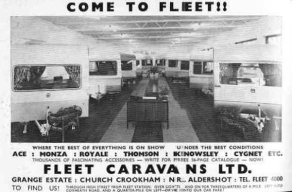 Fleet Caravans Vintage advert.
