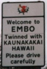 Embo twinned with Kaunakakai, Hawaii