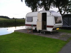 Our Caravan on site at Forfar Loch Caravan and Camping Site